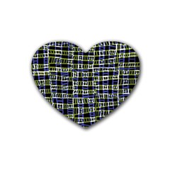 Blocks Illusion Rubber Heart Coaster (4 Pack) by Sparkle