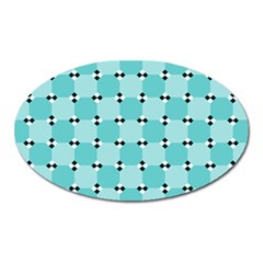 Illusion Blocks Pattern Oval Magnet by Sparkle