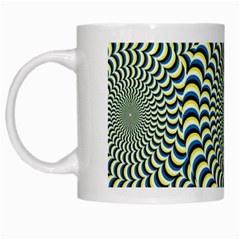 Illusion Waves Pattern White Mugs by Sparkle