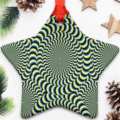 Illusion Waves Pattern Star Ornament (two Sides) by Sparkle