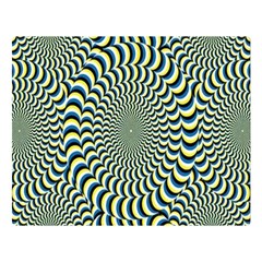 Illusion Waves Pattern Double Sided Flano Blanket (large)  by Sparkle