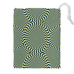 Illusion Waves Pattern Drawstring Pouch (4xl) by Sparkle