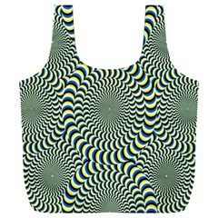 Illusion Waves Pattern Full Print Recycle Bag (xxl) by Sparkle