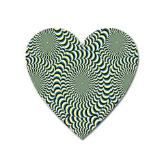 Illusion Waves Pattern Heart Magnet by Sparkle