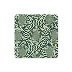 Illusion Waves Pattern Square Magnet by Sparkle