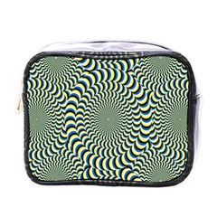 Illusion Waves Pattern Mini Toiletries Bag (one Side) by Sparkle