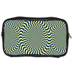 Illusion Waves Pattern Toiletries Bag (two Sides) by Sparkle