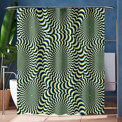 Illusion Waves Pattern Shower Curtain 60  X 72  (medium)  by Sparkle