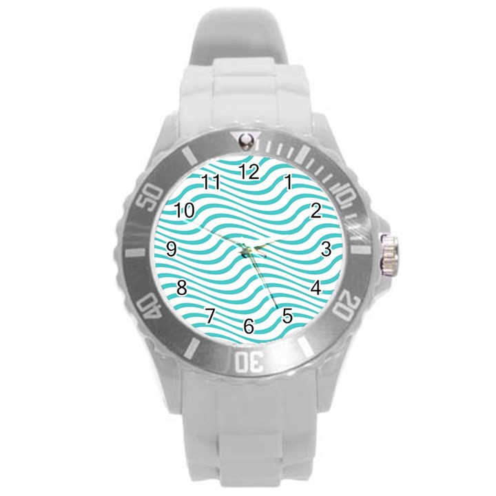 Beach Waves Round Plastic Sport Watch (L)