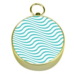 Beach Waves Gold Compasses by Sparkle