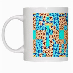 Illusion Waves Pattern White Mugs by Sparkle