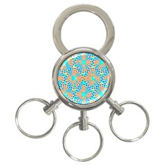 Illusion Waves Pattern 3-ring Key Chain by Sparkle