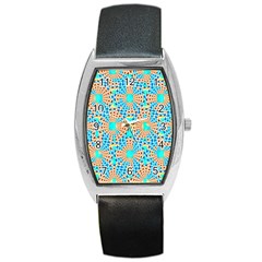 Illusion Waves Pattern Barrel Style Metal Watch by Sparkle