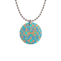 Illusion Waves Pattern 1  Button Necklace by Sparkle