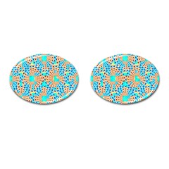 Illusion Waves Pattern Cufflinks (oval) by Sparkle