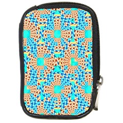 Illusion Waves Pattern Compact Camera Leather Case by Sparkle