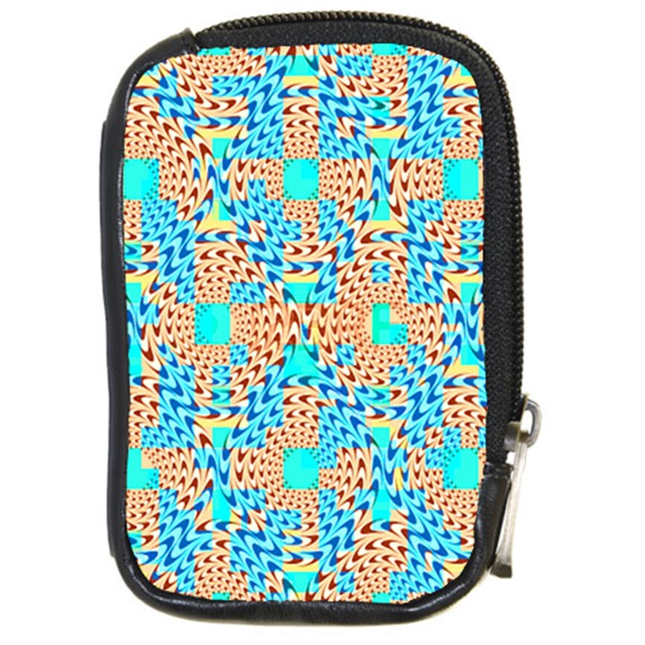 Illusion Waves Pattern Compact Camera Leather Case