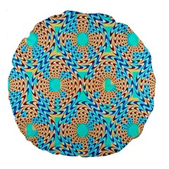 Illusion Waves Pattern Large 18  Premium Round Cushions by Sparkle