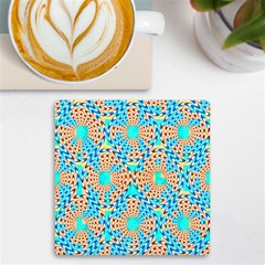 Illusion Waves Pattern Uv Print Square Tile Coaster  by Sparkle