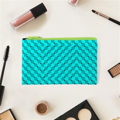 Illusion Waves Pattern Cosmetic Bag (xs) by Sparkle