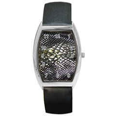 Snake Skin Barrel Style Metal Watch by Sparkle