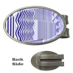 Illusion Waves Pattern Money Clips (oval) 