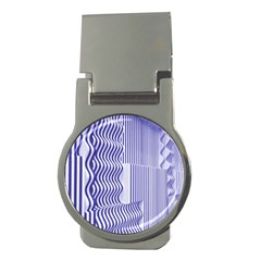 Illusion Waves Pattern Money Clips (round) 