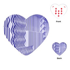 Illusion Waves Pattern Playing Cards Single Design (heart) by Sparkle