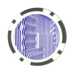 Illusion Waves Pattern Poker Chip Card Guard (10 Pack) by Sparkle