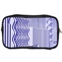 Illusion Waves Pattern Toiletries Bag (two Sides) by Sparkle