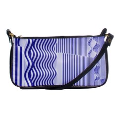 Illusion Waves Pattern Shoulder Clutch Bag by Sparkle