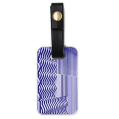 Illusion Waves Pattern Luggage Tag (one Side) by Sparkle