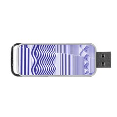 Illusion Waves Pattern Portable Usb Flash (two Sides) by Sparkle