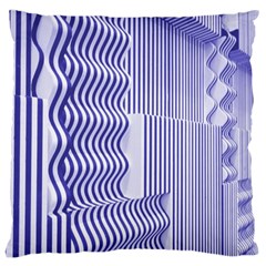 Illusion Waves Pattern Large Flano Cushion Case (two Sides)