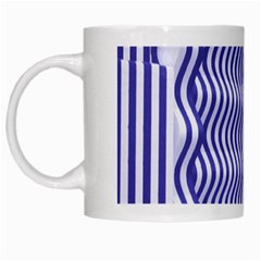 Illusion Waves Pattern White Mugs by Sparkle