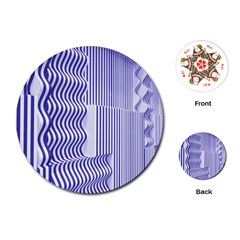 Illusion Waves Pattern Playing Cards Single Design (round) by Sparkle