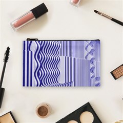 Illusion Waves Pattern Cosmetic Bag (small)