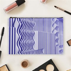 Illusion Waves Pattern Cosmetic Bag (large) by Sparkle