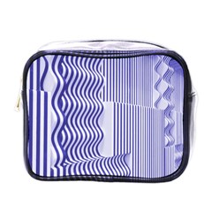 Illusion Waves Pattern Mini Toiletries Bag (one Side) by Sparkle