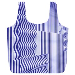 Illusion Waves Pattern Full Print Recycle Bag (xxl) by Sparkle