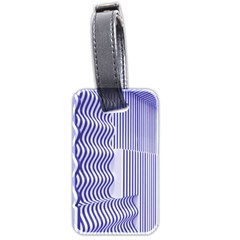 Illusion Waves Pattern Luggage Tag (two Sides) by Sparkle