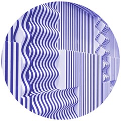 Illusion Waves Pattern Wooden Puzzle Round by Sparkle