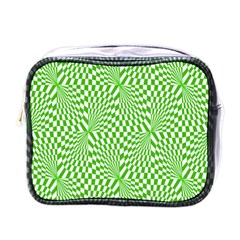 Illusion Waves Pattern Mini Toiletries Bag (one Side) by Sparkle