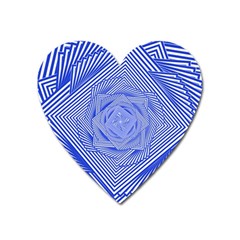 Illusion Waves Pattern Heart Magnet by Sparkle