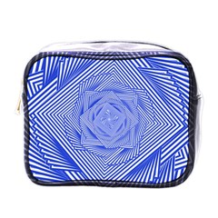 Illusion Waves Pattern Mini Toiletries Bag (one Side) by Sparkle