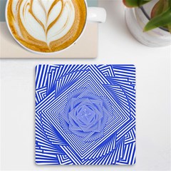 Illusion Waves Pattern Uv Print Square Tile Coaster  by Sparkle