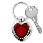 Illusion Waves Pattern Key Chain (Heart) Front