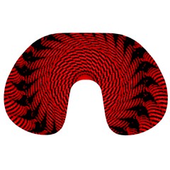 Illusion Waves Pattern Travel Neck Pillow by Sparkle