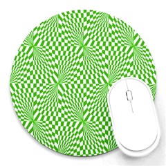 Illusion Waves Pattern Round Mousepads by Sparkle