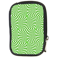 Illusion Waves Pattern Compact Camera Leather Case by Sparkle